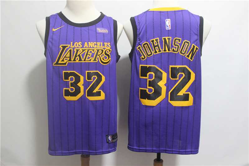 Lakers 32 Magic Johnson Purple 2019 City Edition Nike Swingman Jersey,We sell and wholesale Lakers 32 Magic Johnson Purple 2019 City Edition Nike Swingman Jersey on line form chian!